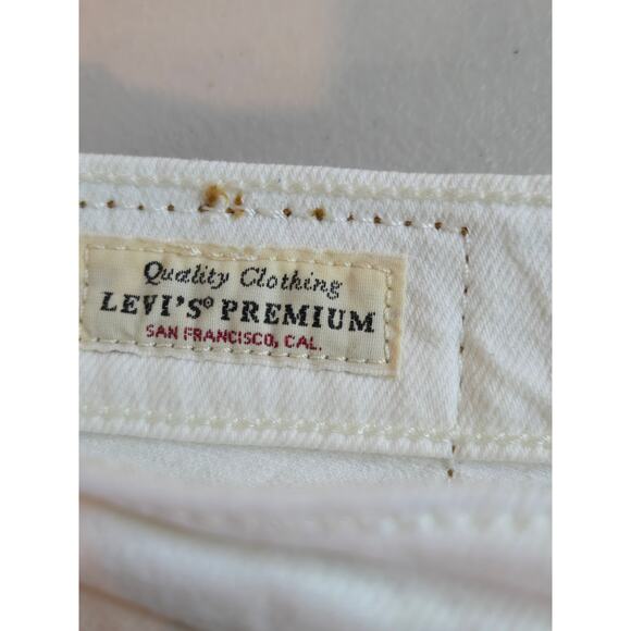 Levi's Premium High Rise Wedgie Straight Raw Hem Jeans In Cold Feet Size‎ 29 - Picture 6 of 7
